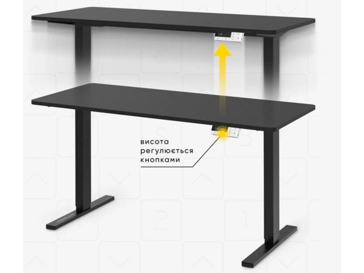 Стіл з електрорегулюванням висоти Mealux PowerDesk Duo Black (EVO-242 Duo B/B) — фото 8